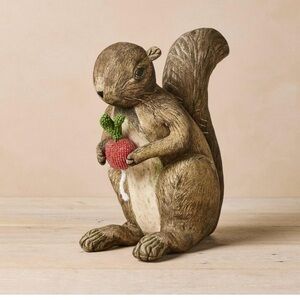 NEW John Derian Target Squirrel Pillow Figure Beaded Radish NWT